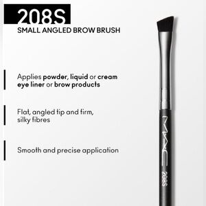 Mac Cosmetics 208S Small Angled Brow Brush Brand New Authentic